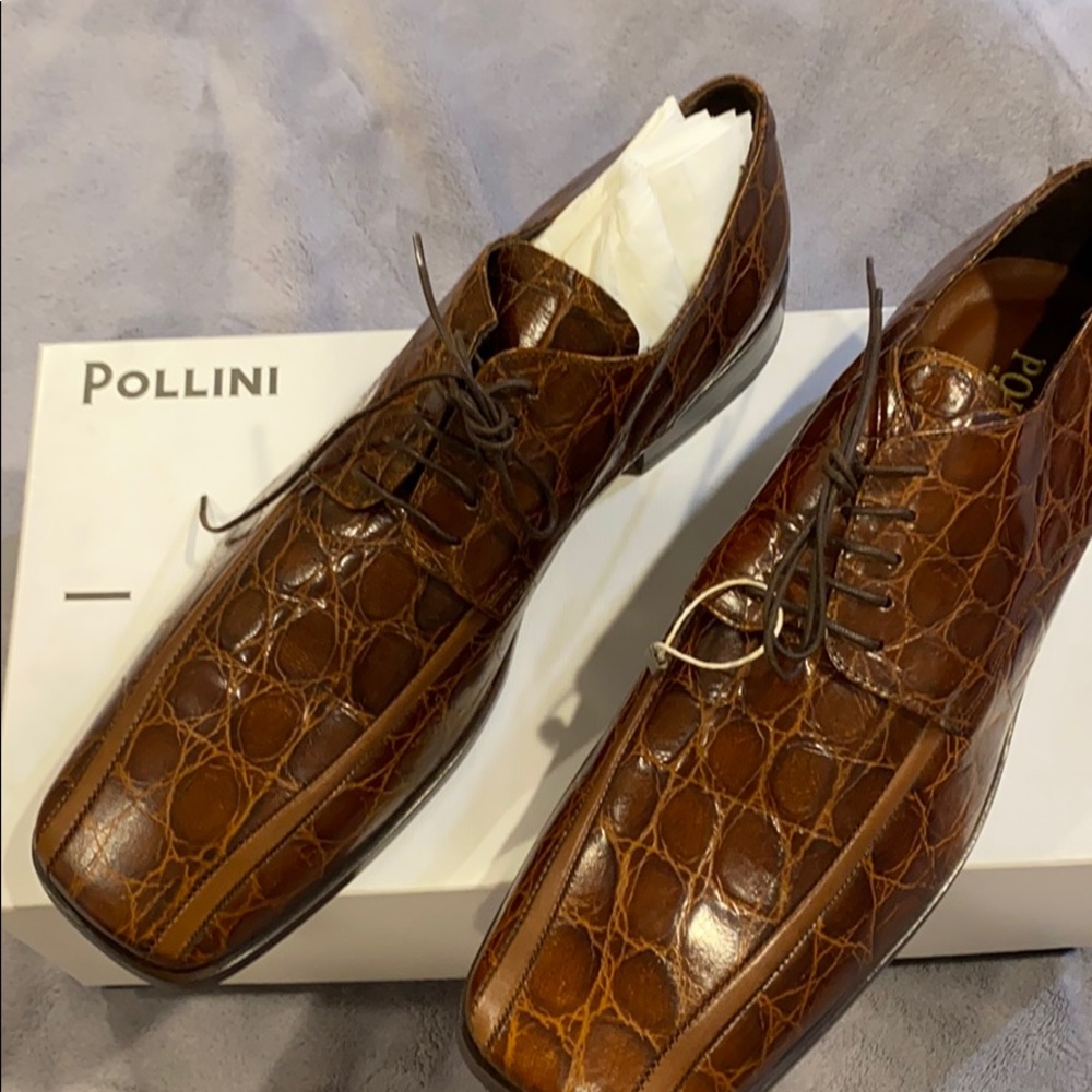 Pollini Lace Up Shoes Size 44-44.5 NWT